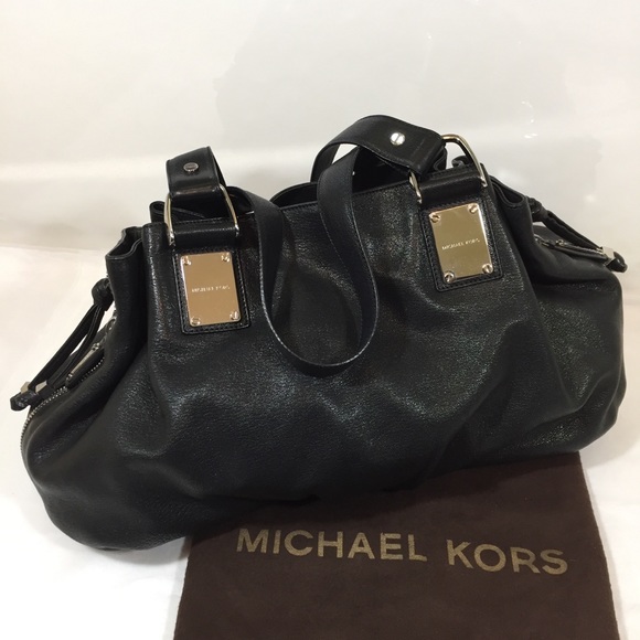 Michael Kors Handbags - MICHAEL KORS COLLECTION Black Rehearsal Satchel